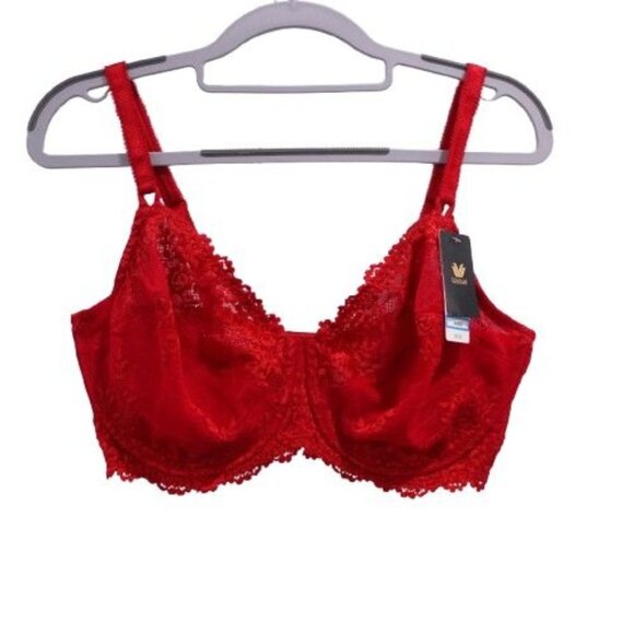 NEW Wacoal Women's Embrace Lace Underwire Bra Size 38DDD Red 65191 - Picture 1 of 5
